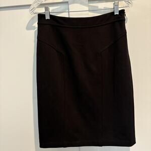 Trina Turk Skirt Womens 4 Black‎ Pencil Side Zip Stretch Lined Style 288329
